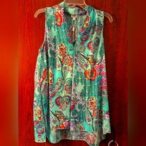 Spense multi color sleeveless shirt